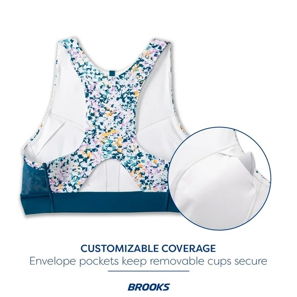 Brooks 3 pocket Patterned Sports Bra 36C - Picture 2 of 5